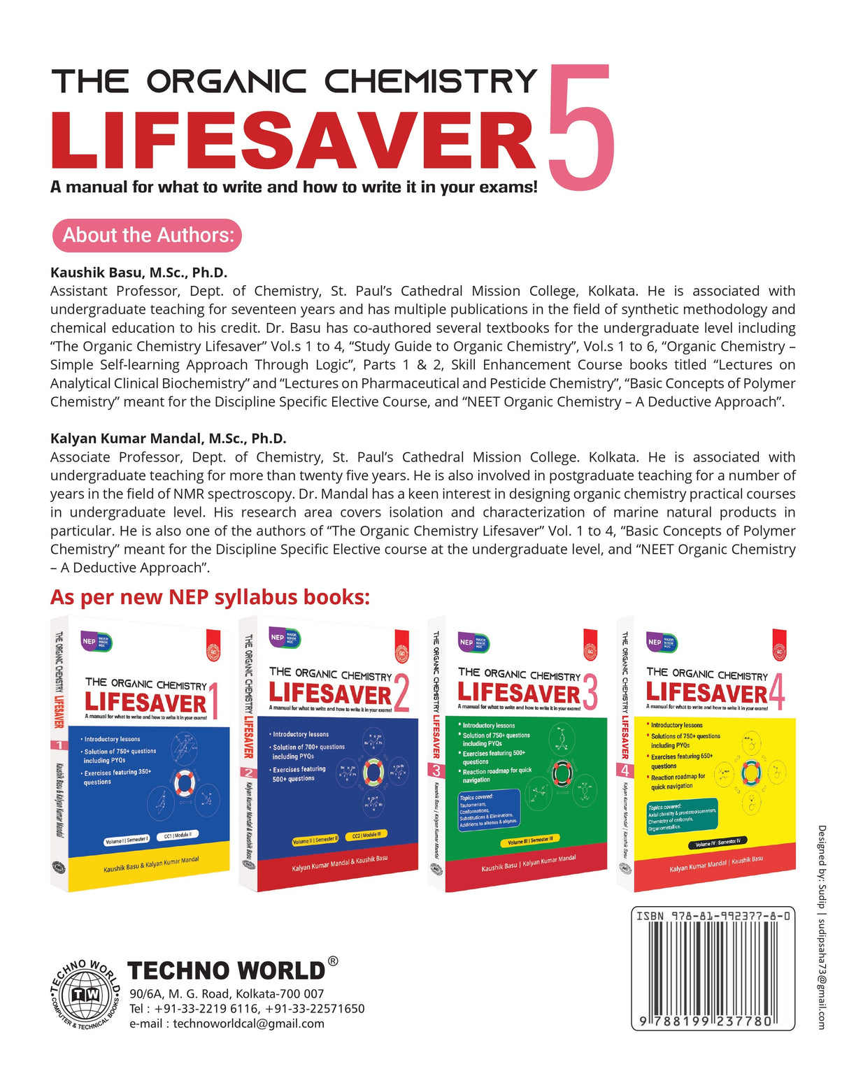 The Organic Chemistry Lifesaver 5 Volume V, Semester V (English Version) - Retail Maharaj