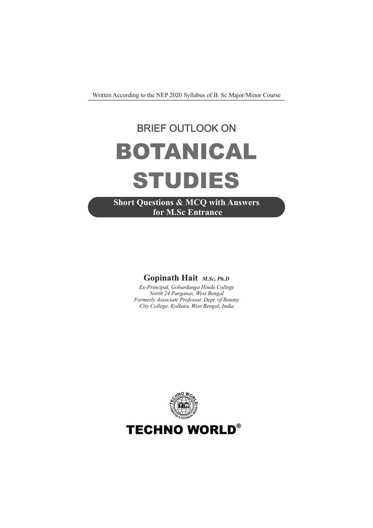 Brief Outlook On Botanical Studies (English Version) - Retail Maharaj