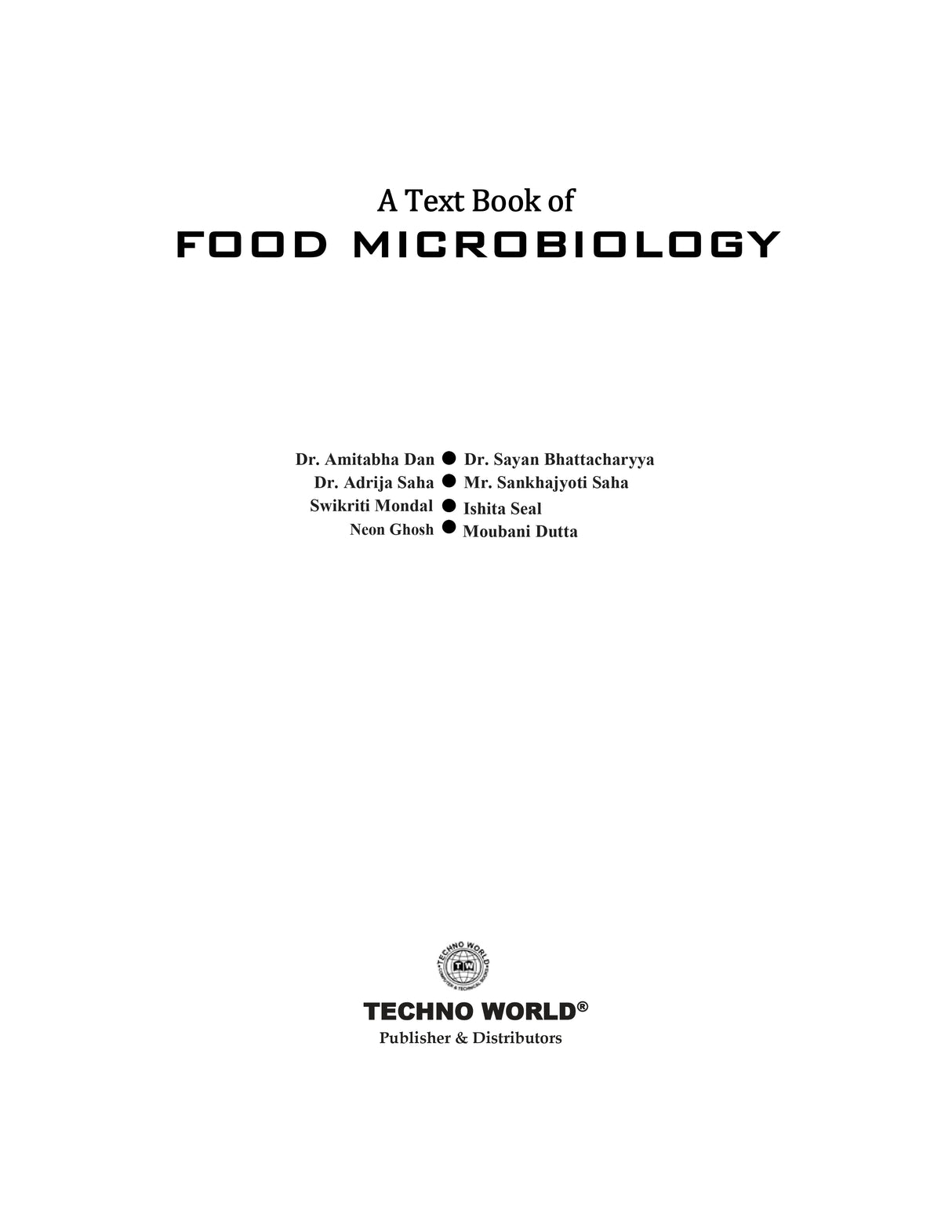 A Text Book of Food Microbiology (English Version)