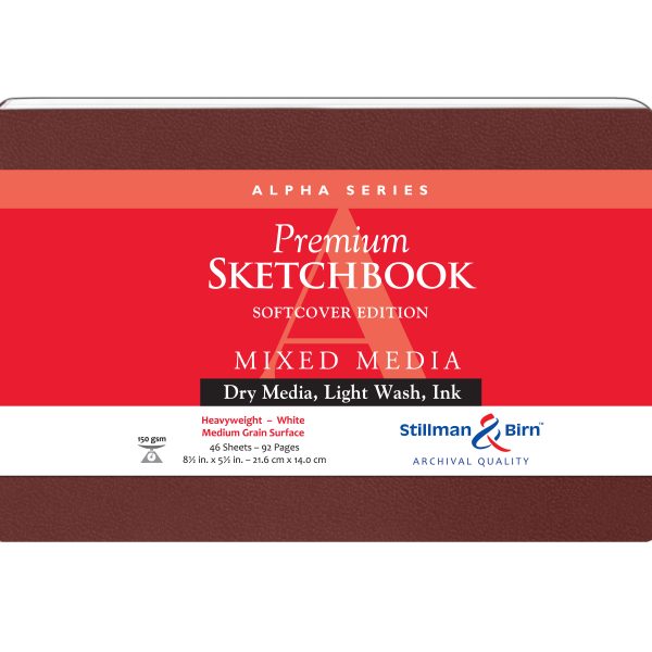 Stillman and Birn Alpha Series White Sketchbook for Dry Media Ink and Light Wash - Retail Maharaj