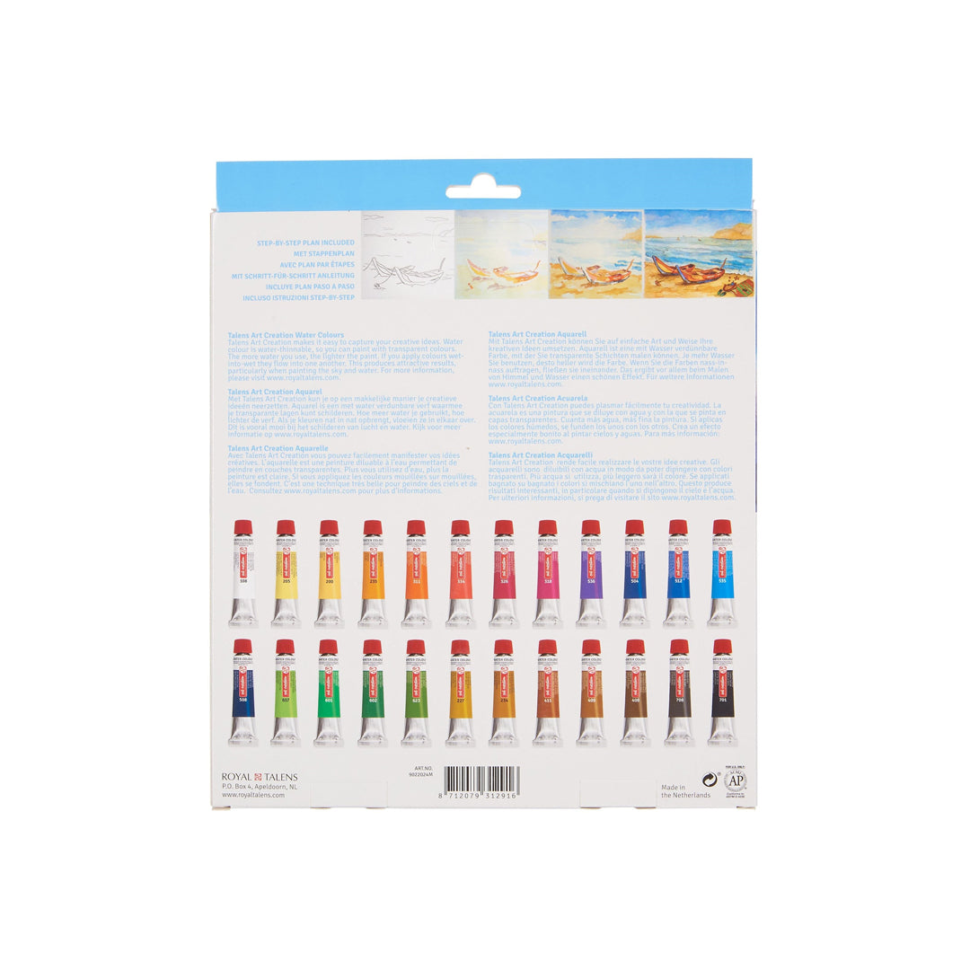 Talens Art Creation Transparent Watercolour Paint Set for Beginners and Hobby Artists - Retail Maharaj