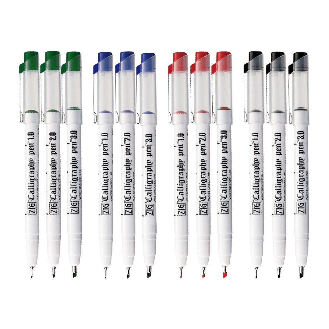 ZIG Oblique Calligraphy Pen – 0.1, 0.2 & 0.3 mm (Single Pen) - Retail Maharaj