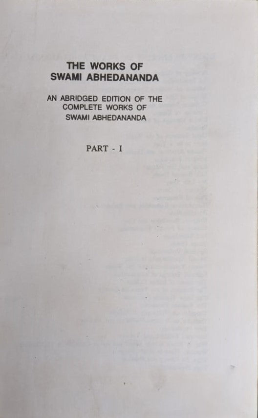 The Works of Swami Abhedananda: Abridged Edition (2 Vol. Set) - Retail Maharaj