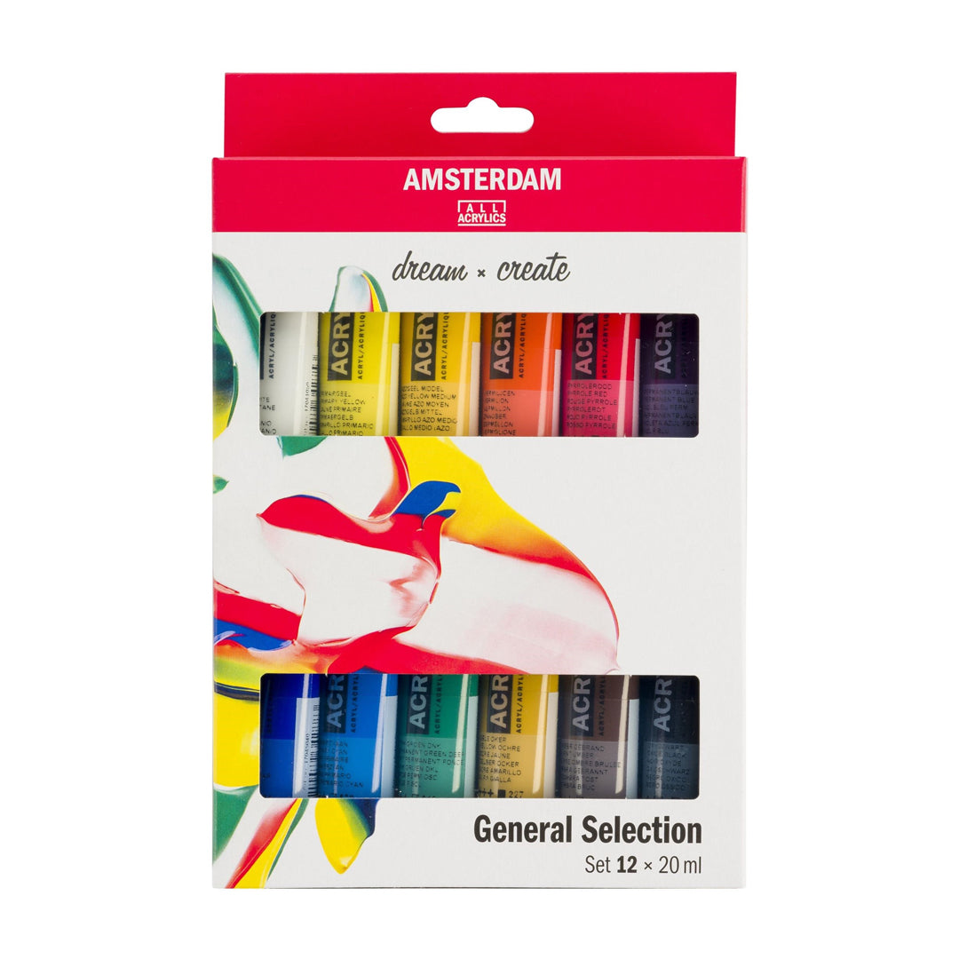 Royal Talens Amsterdam Standard Series Acrylic Paint General Selection Set Premium Artist Colours - Retail Maharaj