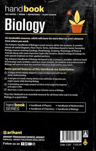 Handbook Biology Class 11 & 12 Key Notes Terms Definitions Flow Charts - Retail Maharaj