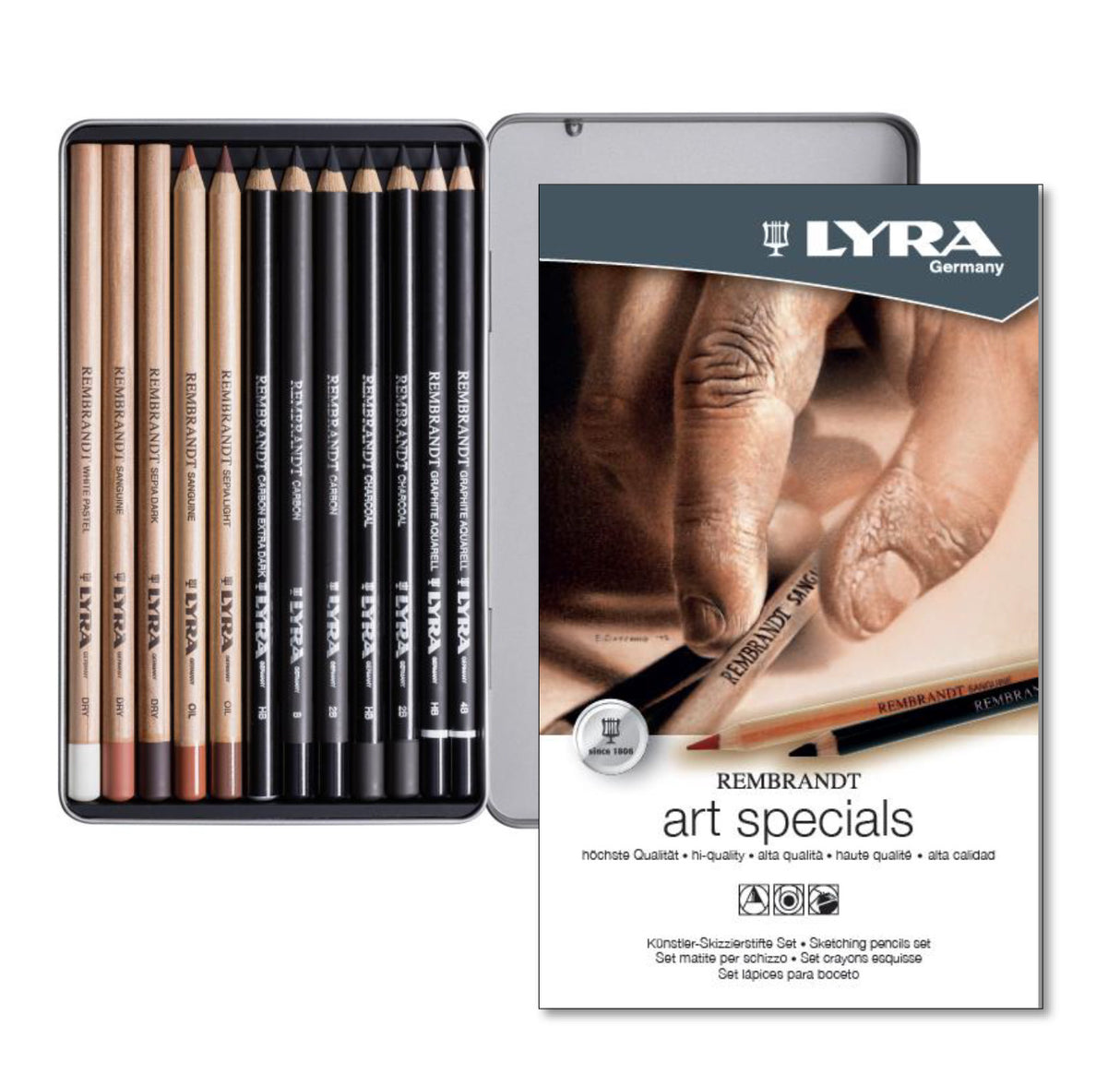 Lyra Rembrandt Art Specials Professional Sketching Pencils Set of 12 - Retail Maharaj