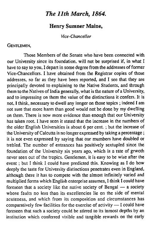 Convocation Address (1858 - 1906)