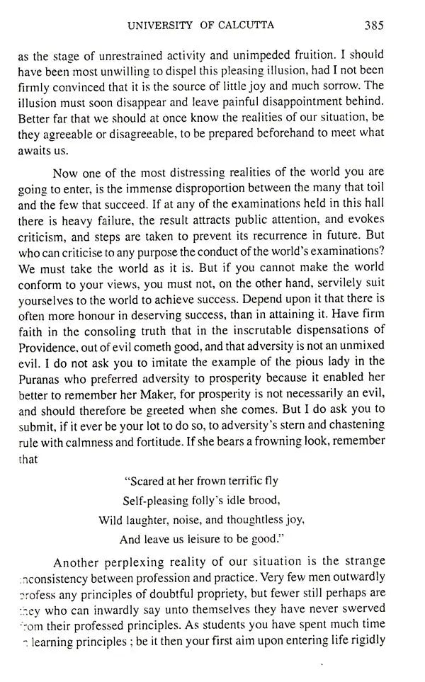 Convocation Address (1858 - 1906)