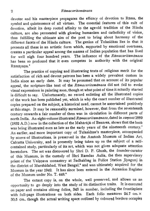 Catalogue of Paintings of The Asutosh Museum Ms. Of the Ramacaritamanas (Ramacaritamanasa) (An Old and Rare Book): Tulsidas Ramayana