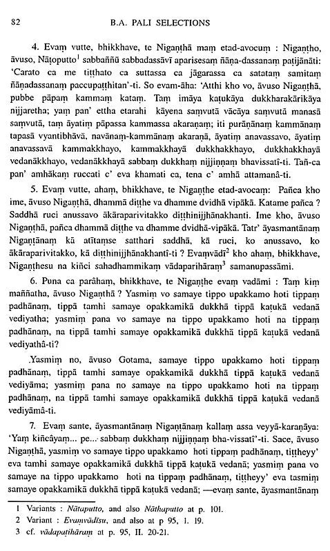 B. A. Pali Selections (Part-1 Prose)