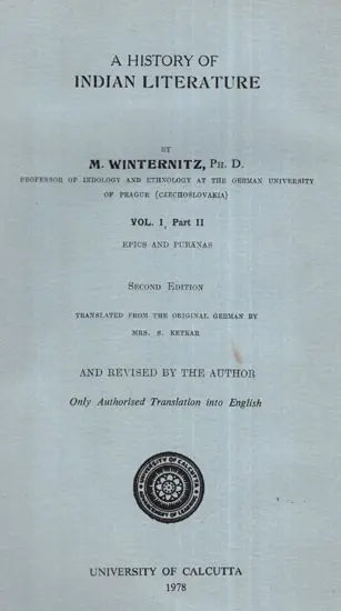 A History of Indian Literature Vol- I Part - II (An Old and Rare Book)