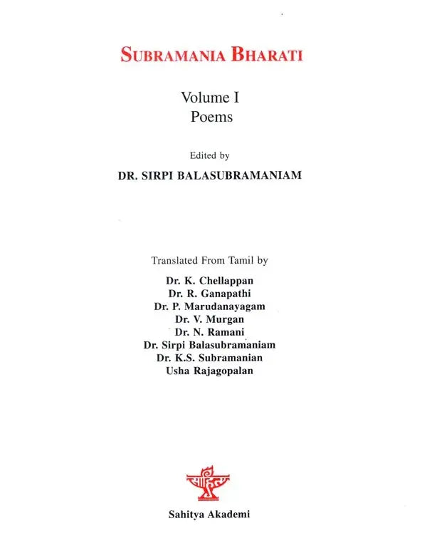 Subramania Bharati (Set of 2 Volumes) - Retail Maharaj