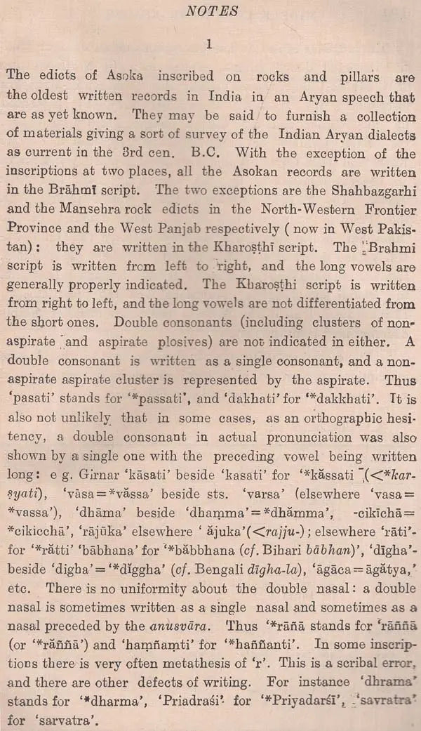 A Middle Indo-Aryan Reader in Volume 2: Notes (An Old and Rare Book)
