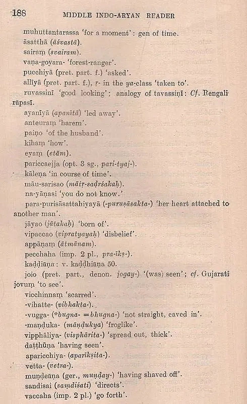 A Middle Indo-Aryan Reader in Volume 2: Notes (An Old and Rare Book)