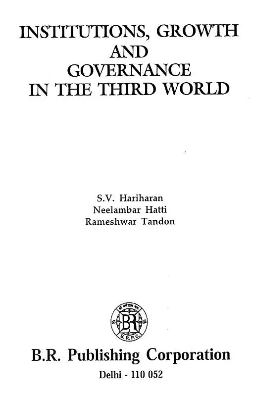 Institutions, Growth and Governance In The Third World - Retail Maharaj