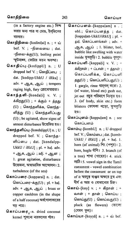 Trilingual Dictionary (Tamil-English-Bengali)