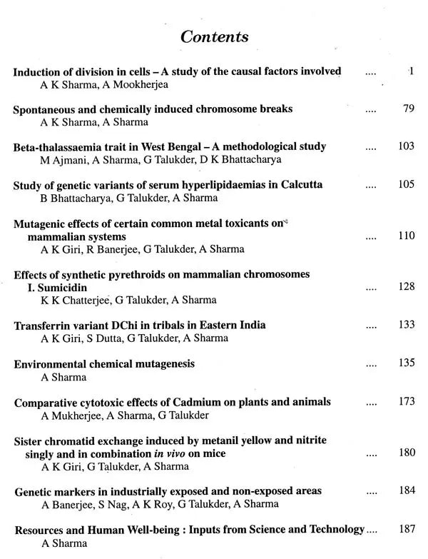 Genetics and Environment – Dissertations (Collection of Papers of Late Professor Archana Sharma – A Tribute)