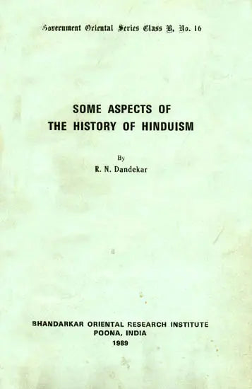 Some Aspects of The History of Hinduism (A Rare Book) - Retail Maharaj
