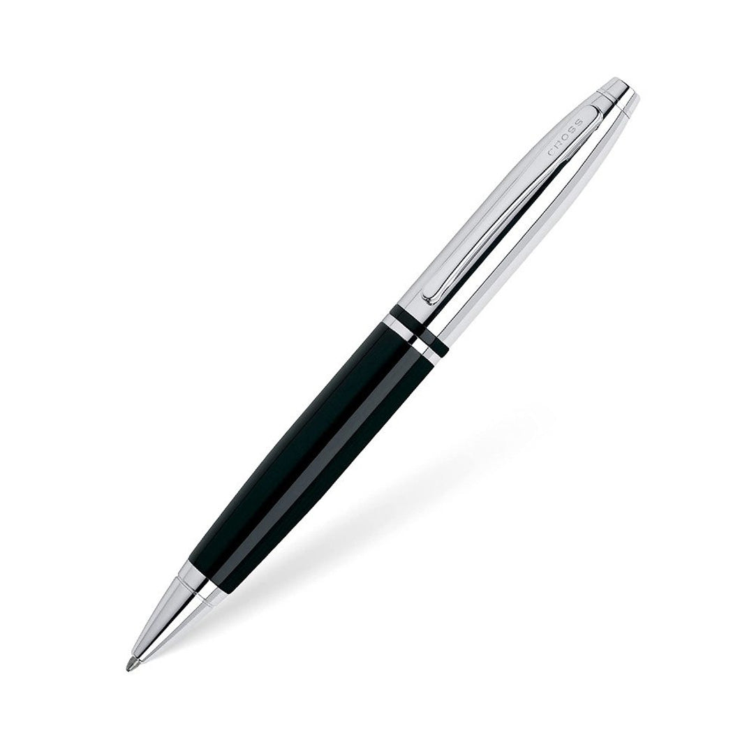 Cross Calais Chrome Black Ballpoint Pen with Polished Trim