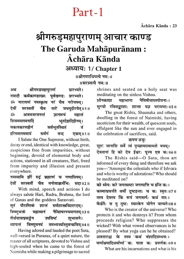 श्रीगरुड़ महापुराणम्: Shri Garuda Mahapuranam (Set of 2 Volumes) - Retail Maharaj