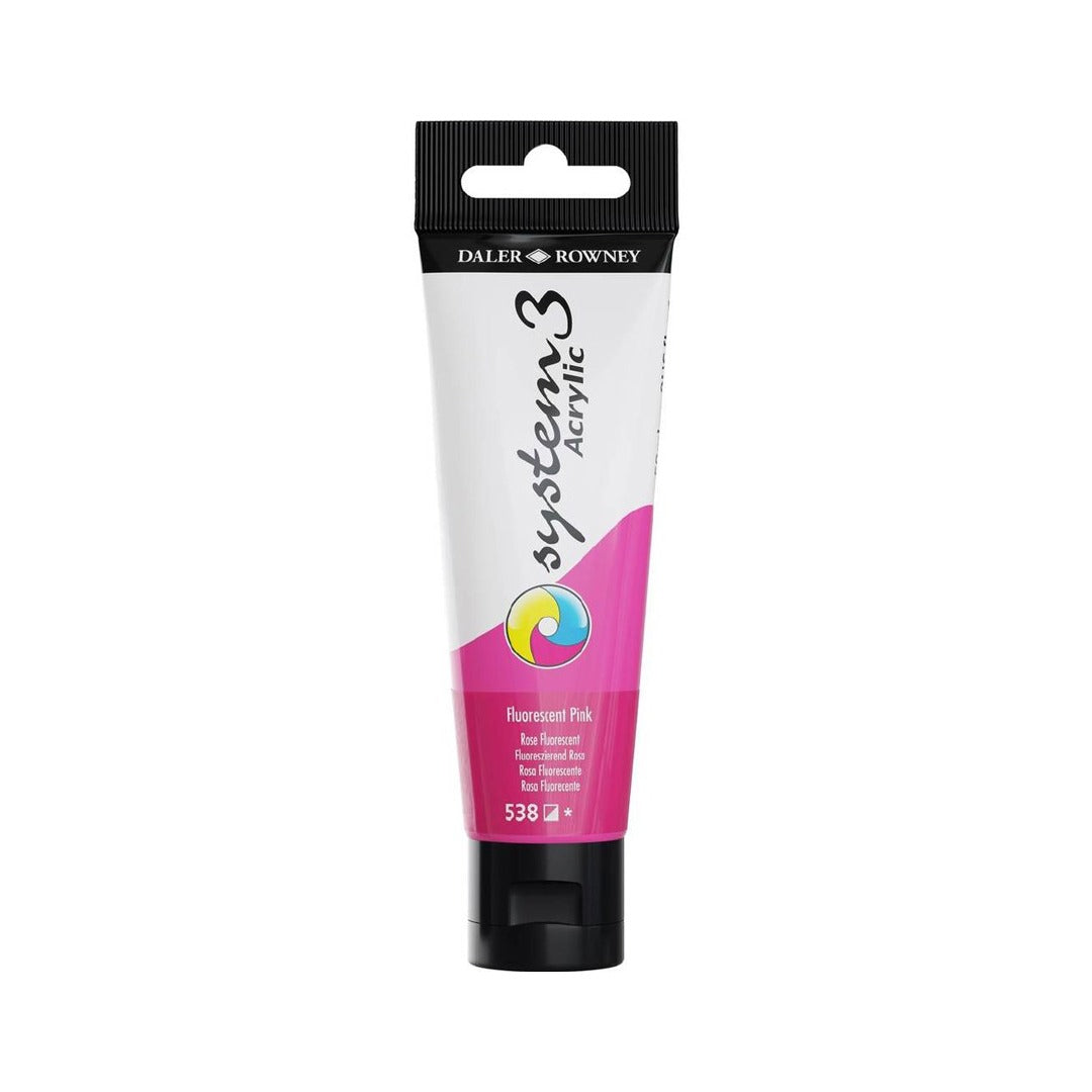 Daler Rowney System 3 Fluorescent Acrylic Colours Open Stock 59ml - Retail Maharaj