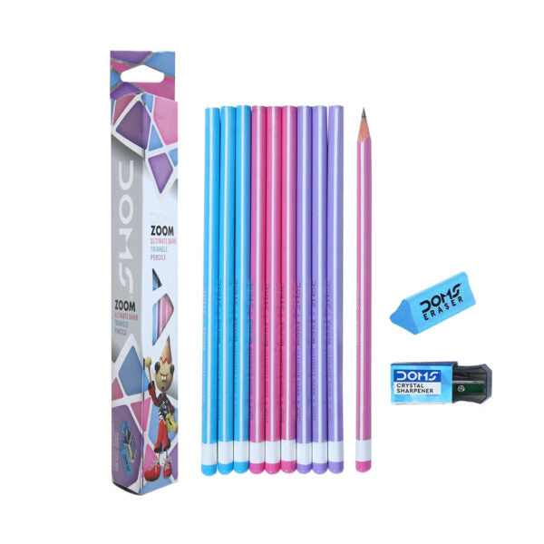 DOMS Zoom Ultimate Dark Triangle Pencil Pack - Retail Maharaj