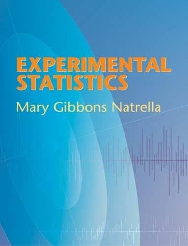 Experimental Statistics (Dover Books on Mathematics) - Retail Maharaj