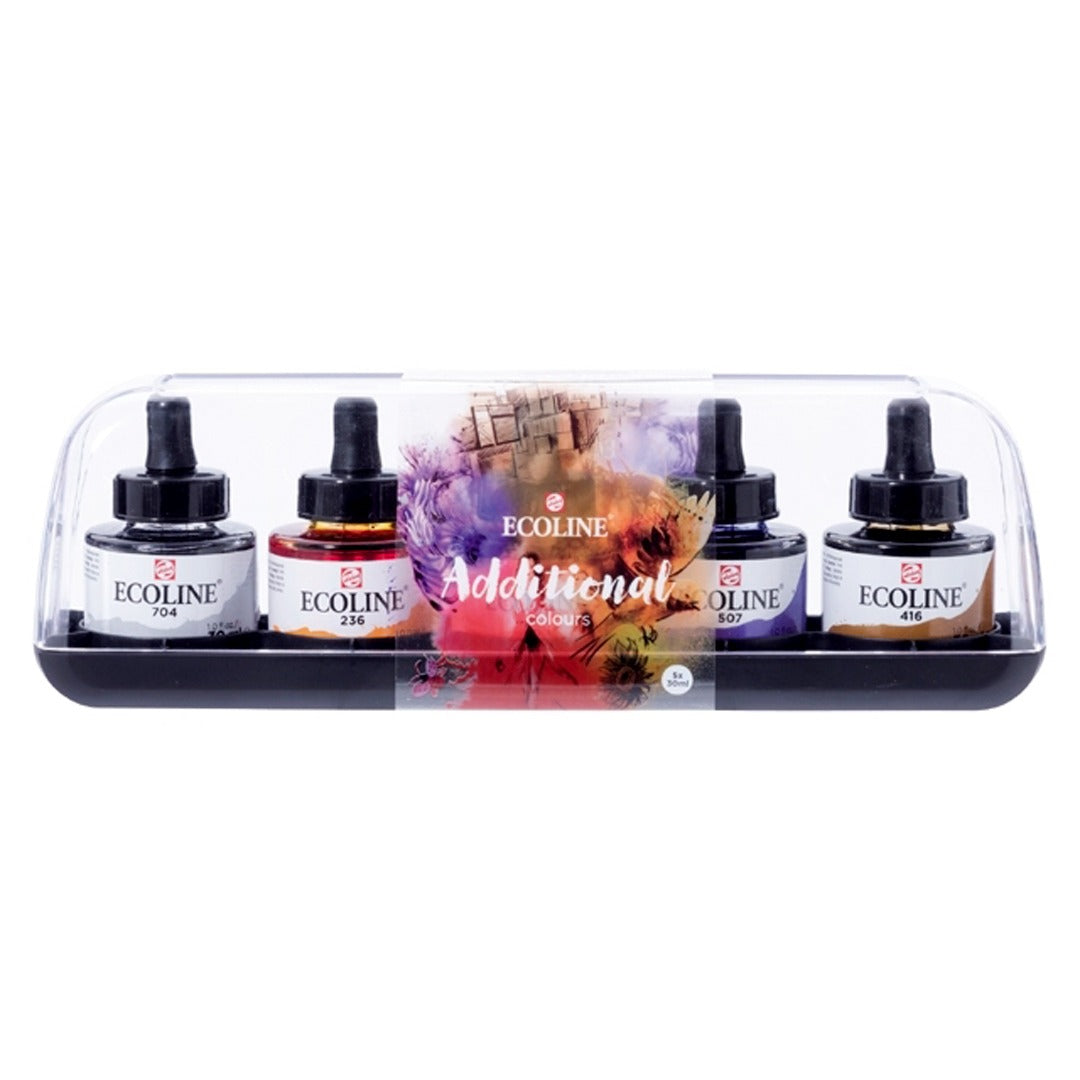 Ecoline Talens Liquid Watercolour Ink Sets – Primary, Additional & Mixing - Retail Maharaj