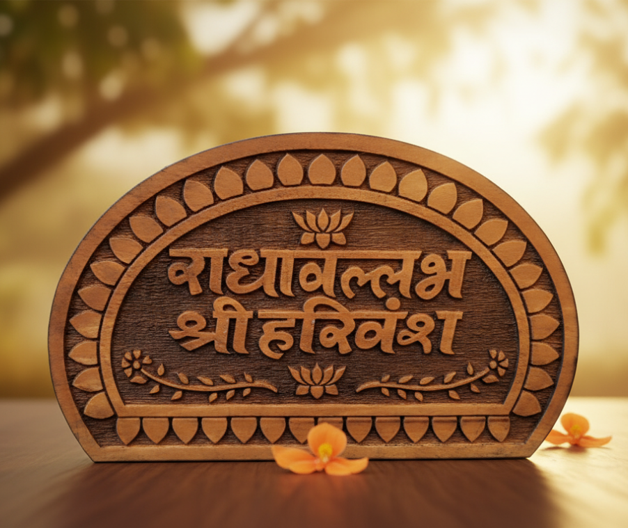 Radha Vallabh Shri Harivansh Naam Sewa Kadam Wood | Handmade Spiritual Beads - Retail Maharaj