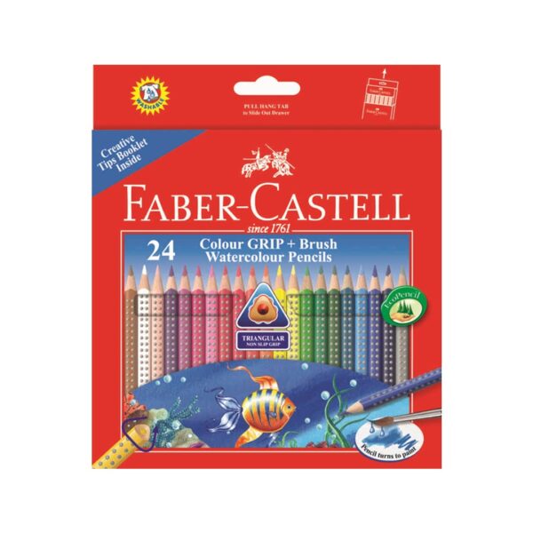 Faber-Castell Colour Grip Watercolour Pencil Set of 24 - Retail Maharaj