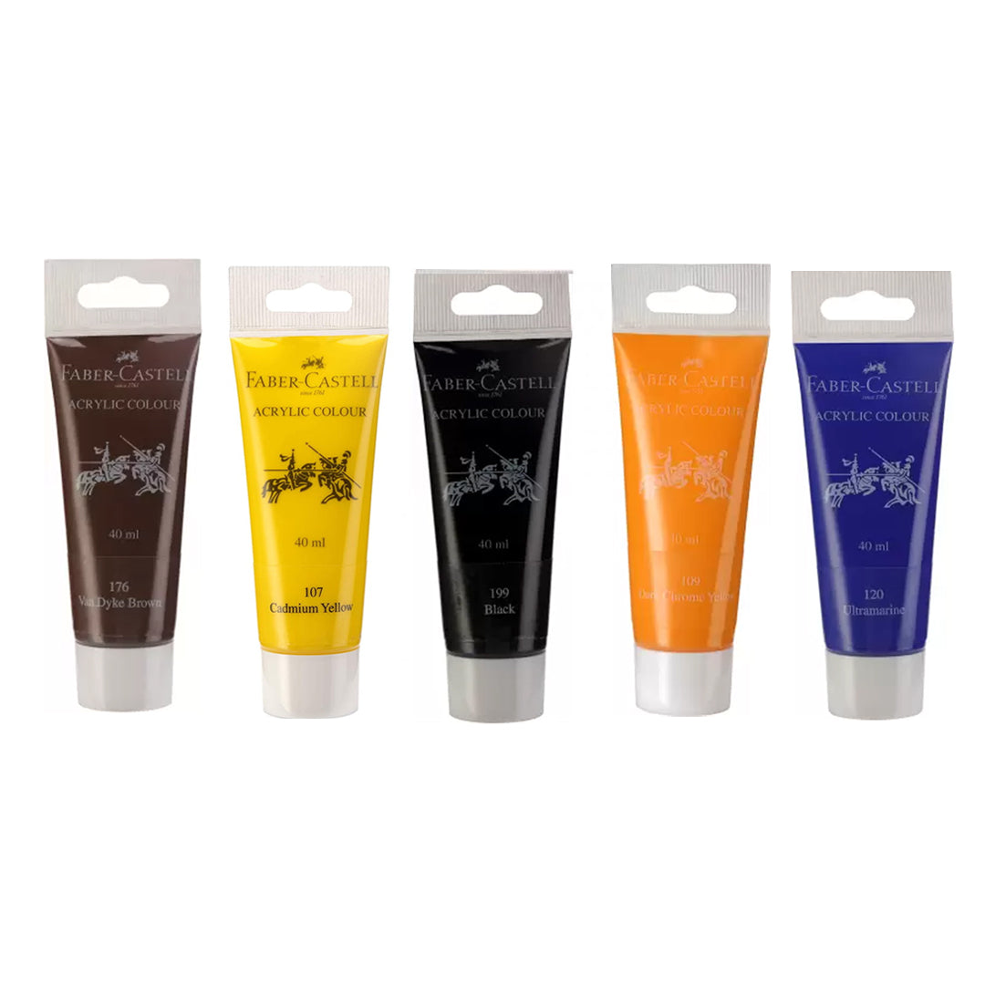 Faber Castell Artist Acrylic Colour Paint 40ml Tube High Pigment Finish - Retail Maharaj