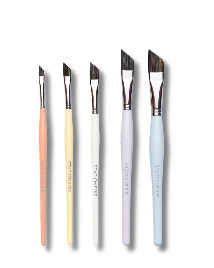 Retail Maharaj Angular Brush Set of 5 Kolinsky Synthetic Candy Handle - Retail Maharaj