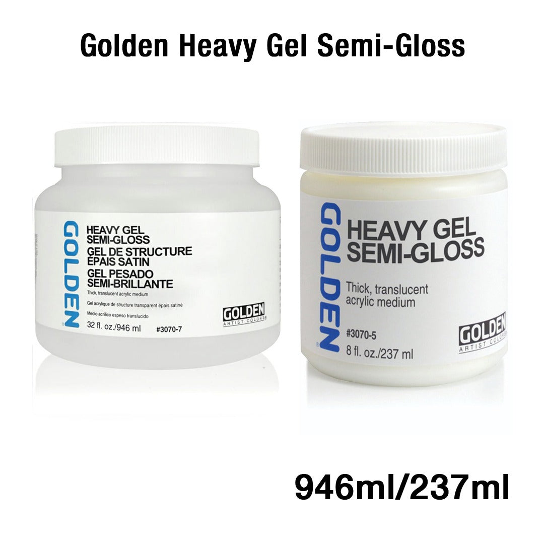 Golden Heavy Gel Semi Gloss Acrylic Medium for Texture and Paint Extension - Retail Maharaj