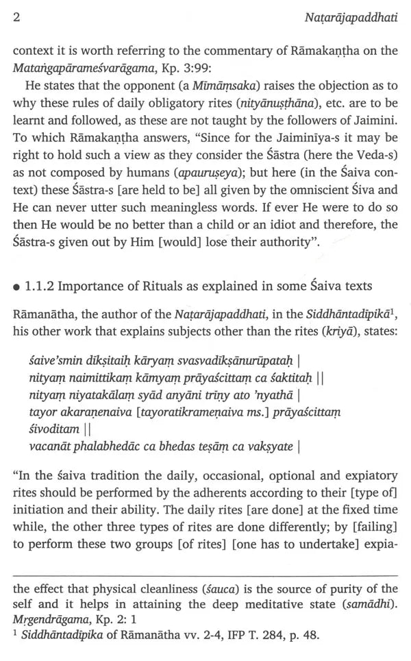 Natarajapaddhati of Ramanathasiva – A First Critical Edition of the Earliest Saivapaddha Composed in the Tamil Country (Vol. 1, Nityavidhi) - Retail Maharaj