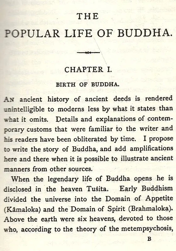The Popular Life of Buddha - Containing an Answer to The Hibbert Lectures of 1881