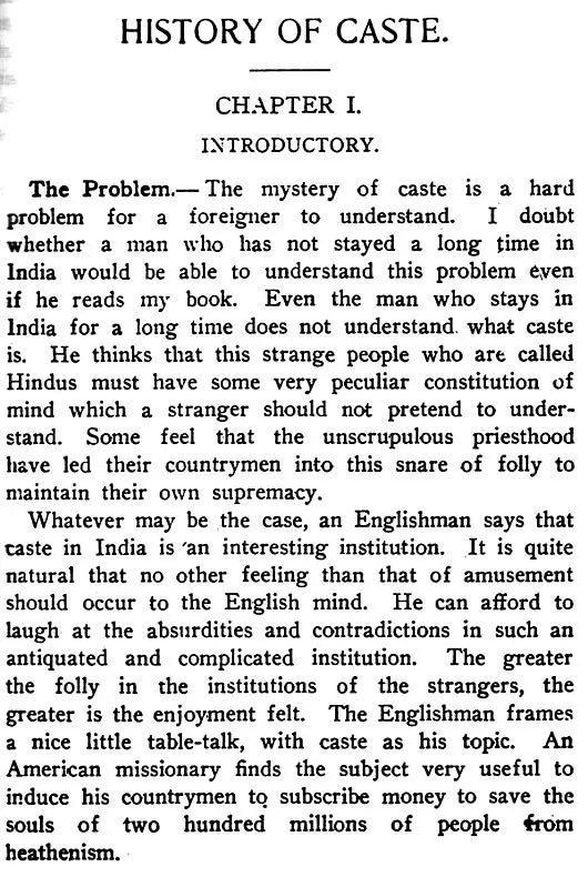 History of Caste in India