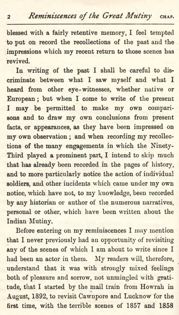 Reminiscences of The Great Mutiny- 1857-59