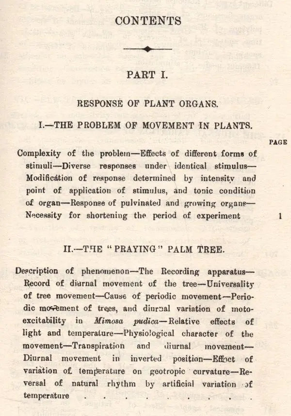 Life Movements in Plants