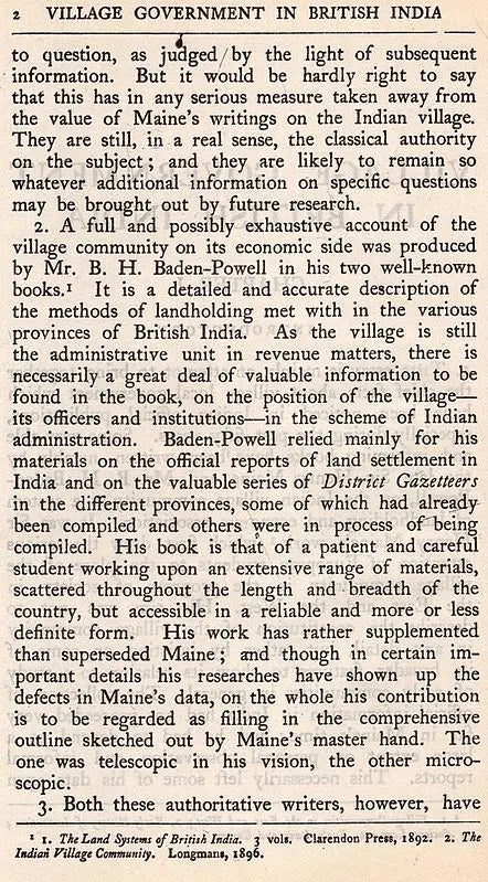 Village Government in British India