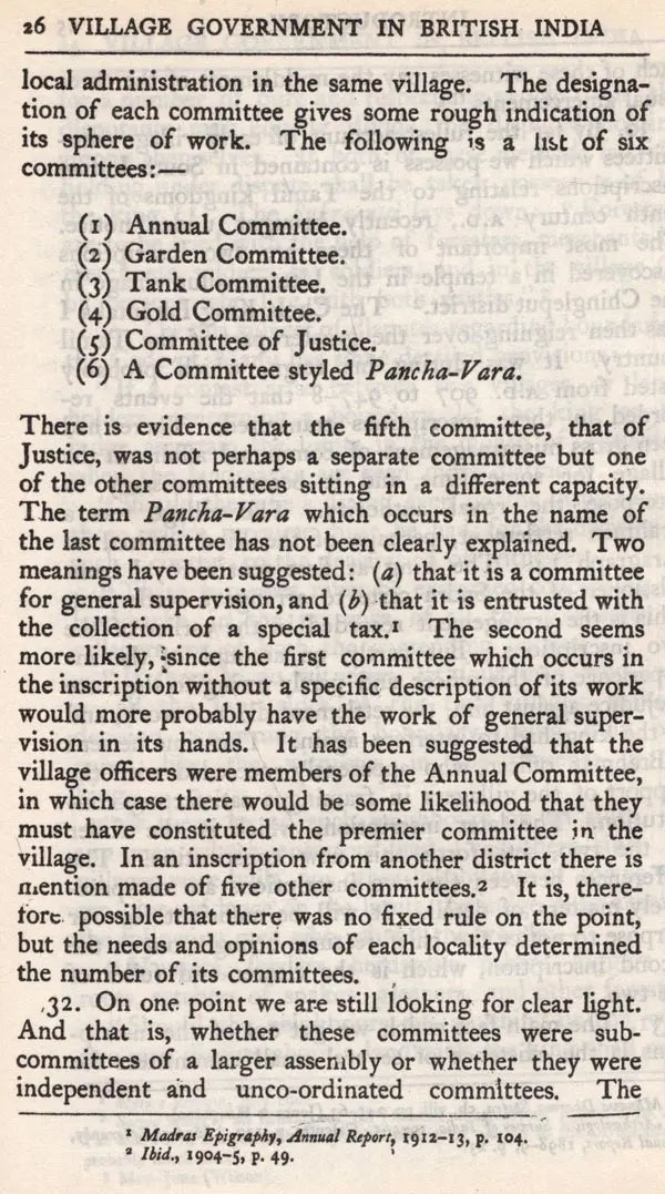 Village Government in British India