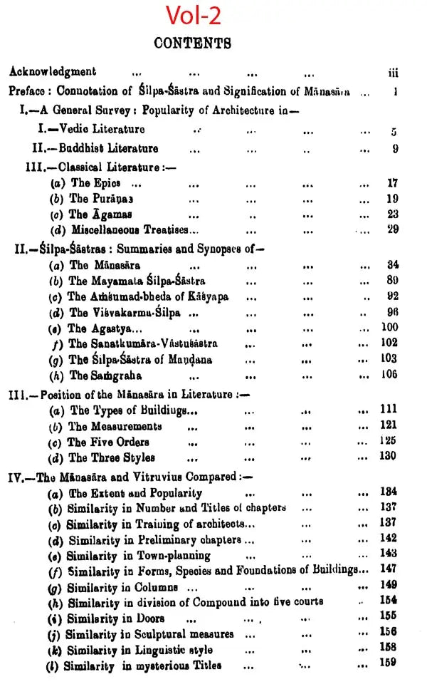 Manasara Series of Indian and Hindu Architecture (Set of 7 Volumes)