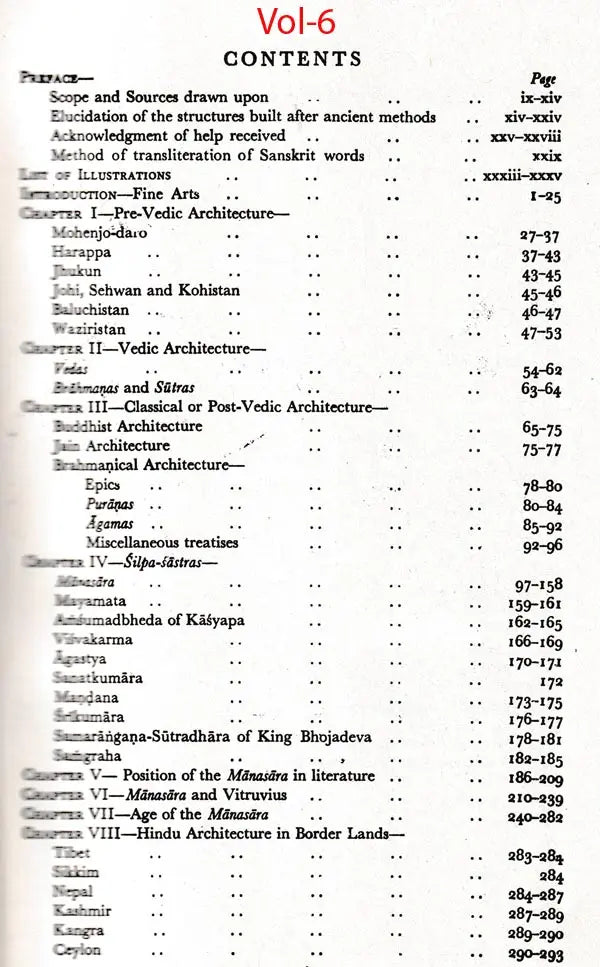 Manasara Series of Indian and Hindu Architecture (Set of 7 Volumes)