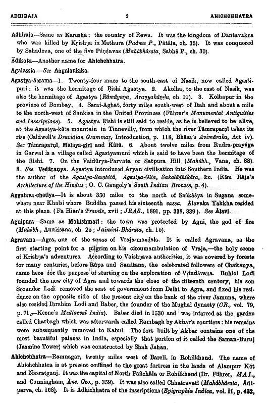 Geographical Dictionary of Ancient and Mediaeval India