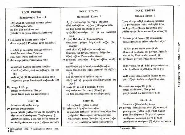 Asoka Text and Glossary