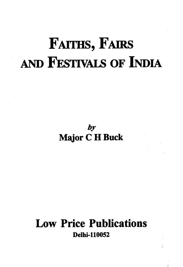 Faiths Fairs and Festivals of India