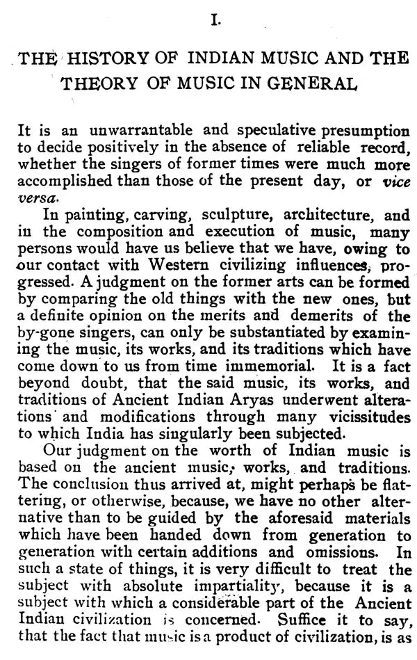 History of Indian Music With Particular Reference to Theory and Practice