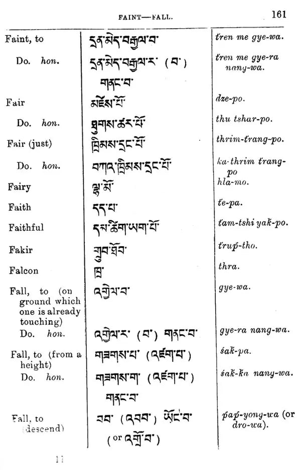 English-Tibetan Colloquial Dictionary (Second Edition of the Second Part of A Manual of Colloquial Tibetan)