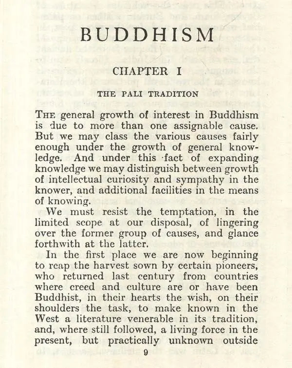 Buddhism: A Study of the Buddhist Norm