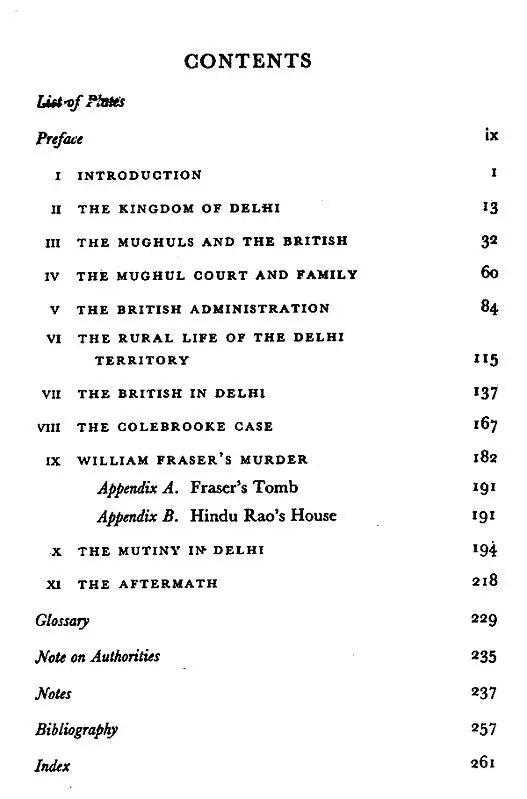 History of Delhi Under the Later Mughals