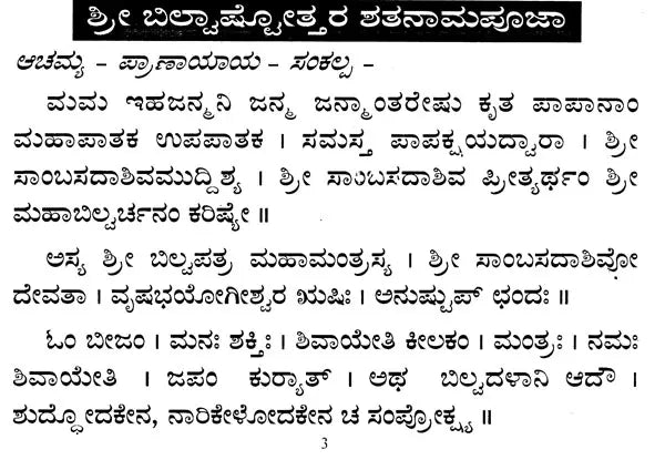 ಶ್ರೀ ಬಿಲ್ವಾಷ್ಟೋತ್ತರ ಶತನಾಮಪೂಜಾ: Sri Bilvastothara Santanamavali (Kannada) - Retail Maharaj